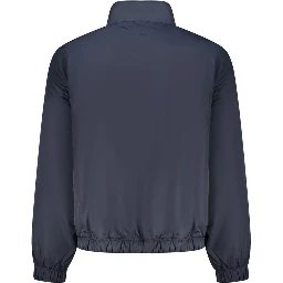 Blue Polyester Men Jacket