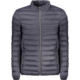 Blue Polyamide Men Jacket