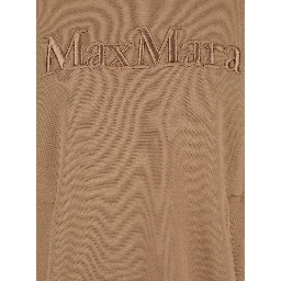 Visiera Beige Hoodie with Dropped Shoulders and Logo Lettering Embroidery on the Front in Cotton Blend Woman