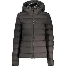 Black Recycled Polyester Women Jacket