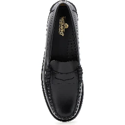 Black Pull-On Loafers in Leather Woman