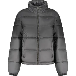 Black Polyester Woman Jacket