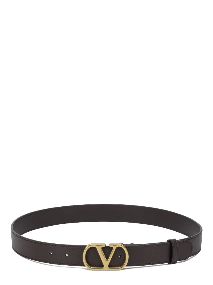 VLogo leather belt