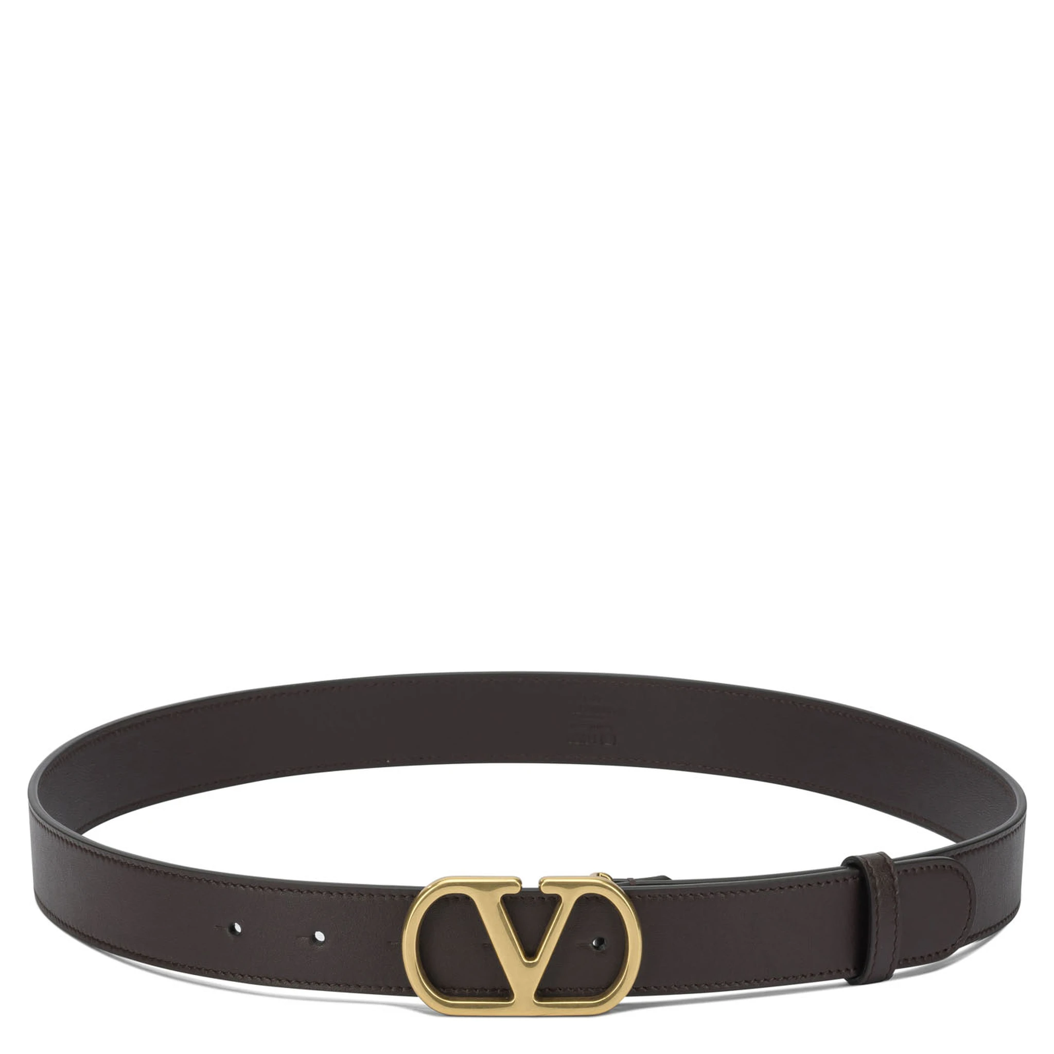 VLogo leather belt