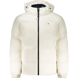 White Polyester Men's Jacket