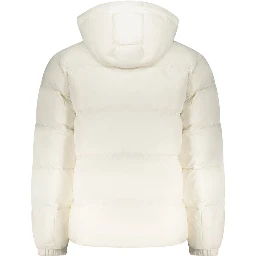 White Polyester Men's Jacket