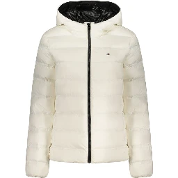 White Polyester Women's Jacket