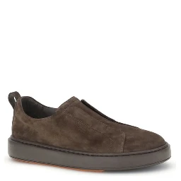 Brown Calf Leather Bos Taurus Low Top Sneakers