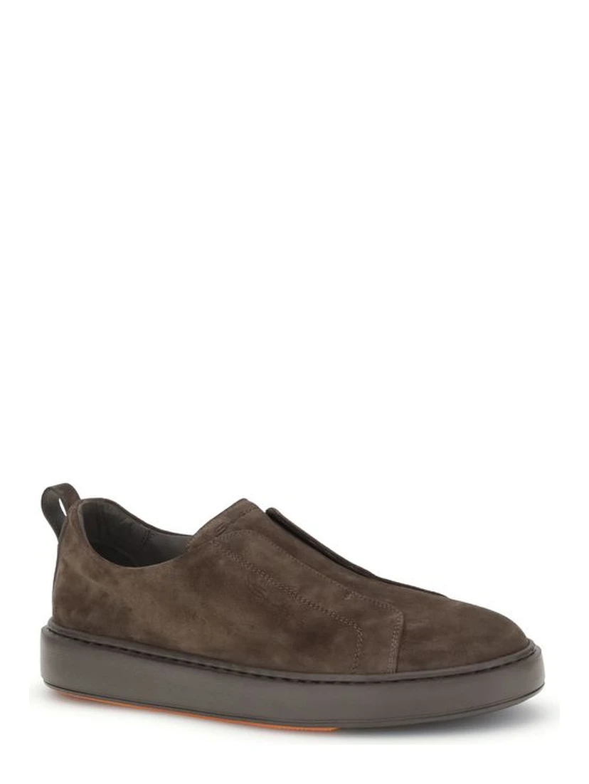 Brown Calf Leather Bos Taurus Low Top Sneakers