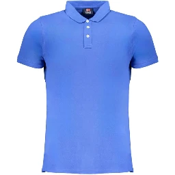 Blue Cotton Polo Shirt