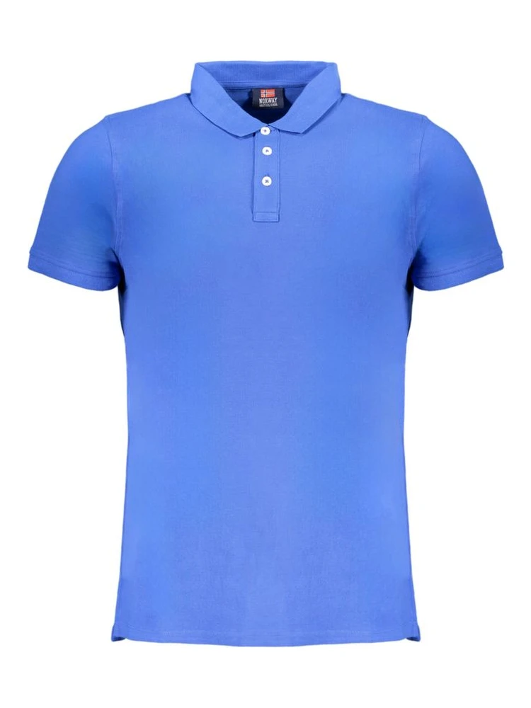 Blue Cotton Polo Shirt