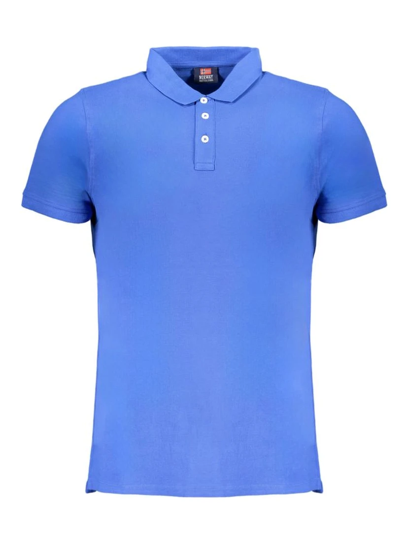 Blue Cotton Polo Shirt