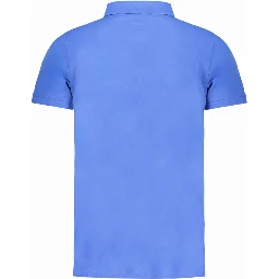 Blue Cotton Polo Shirt