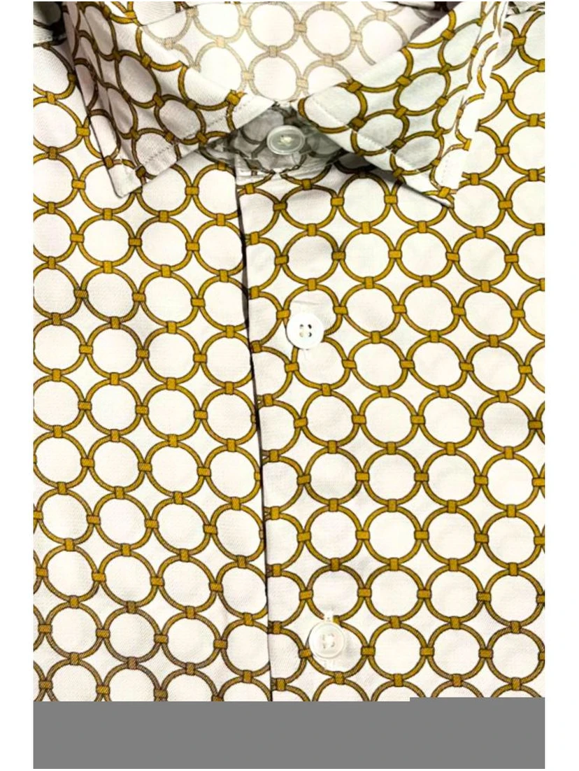 White Viscose Men Shirt