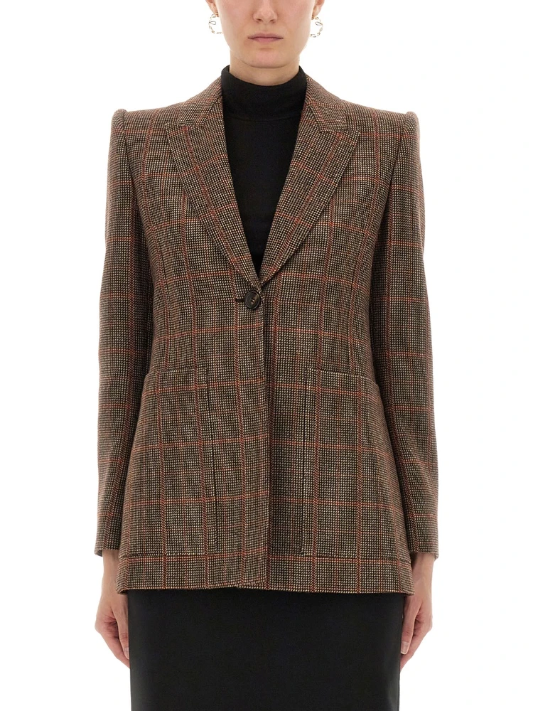 PLAID WOOL TAILORED JACKET