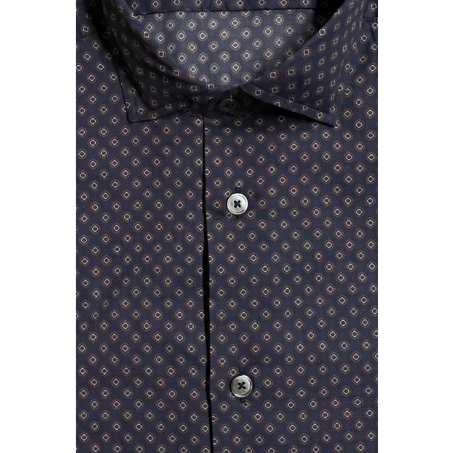 Blue Cotton Men's Slim Fit Shirt