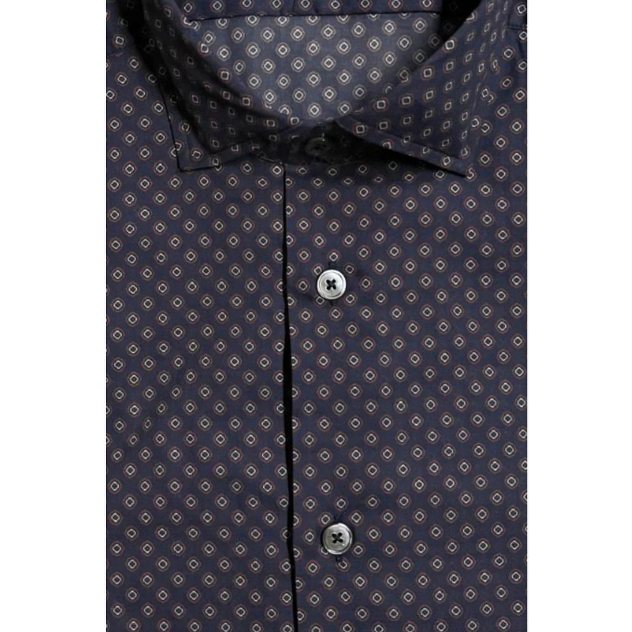 Blue Cotton Men's Slim Fit Shirt