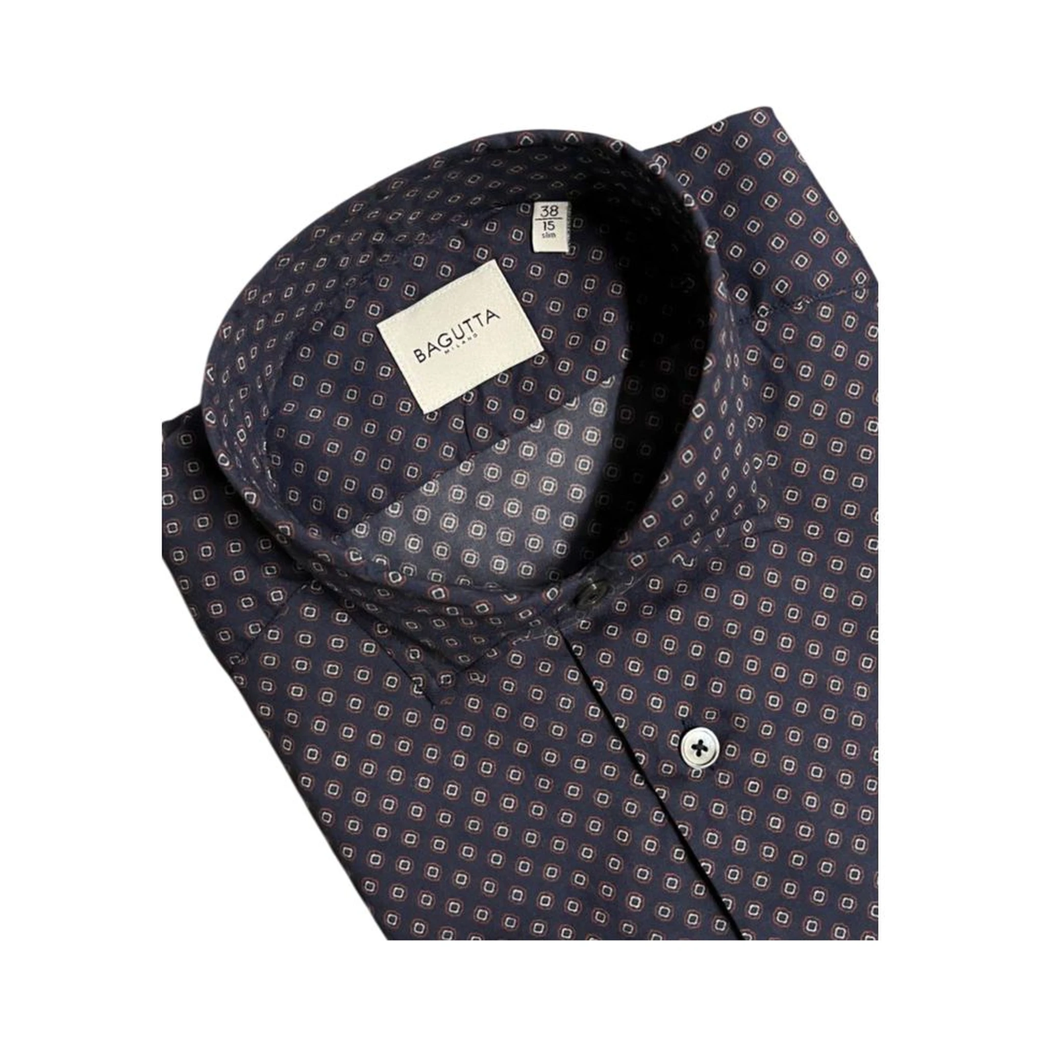 Blue Cotton Men's Slim Fit Shirt