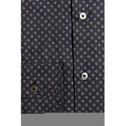 Blue Cotton Men's Slim Fit Shirt