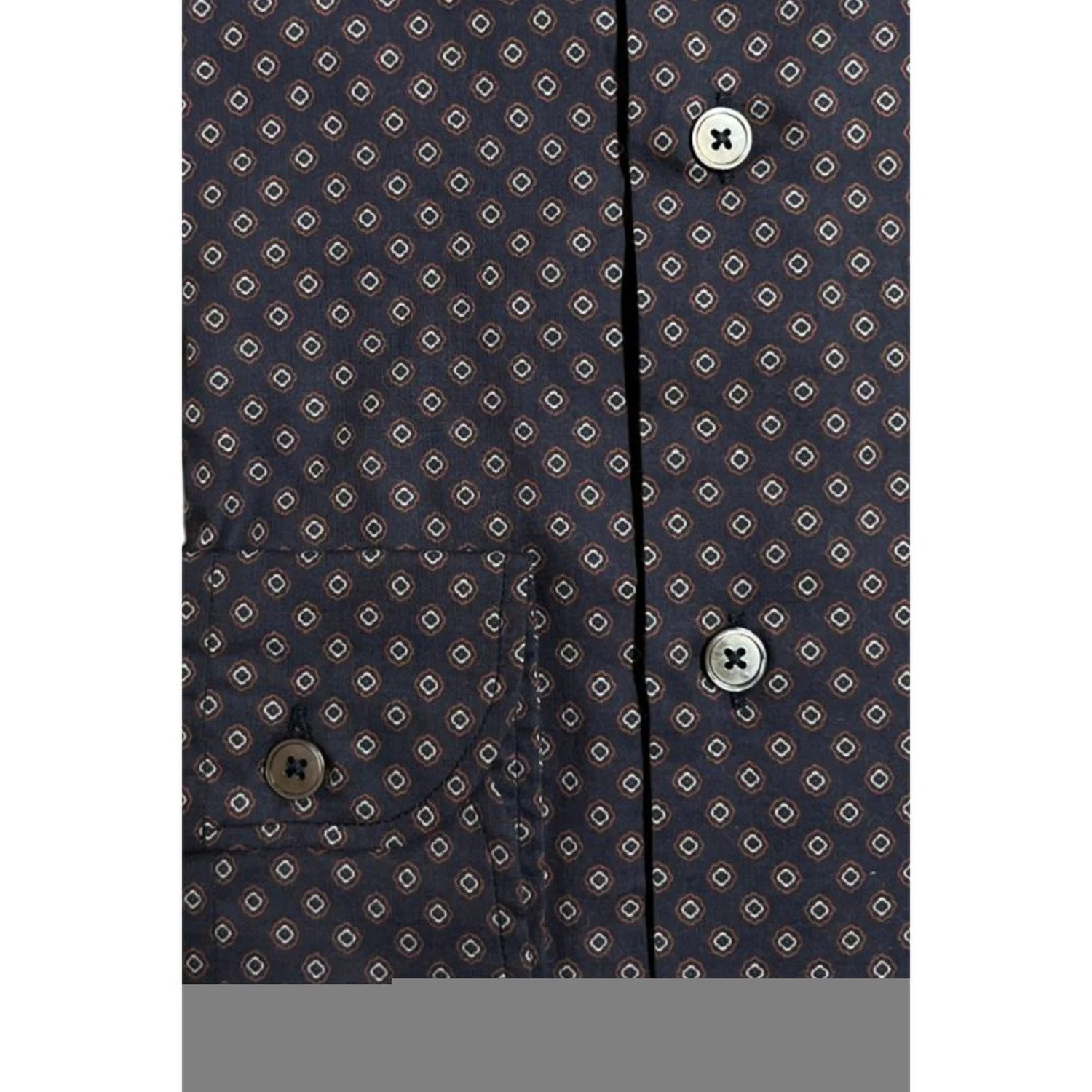 Blue Cotton Men's Slim Fit Shirt