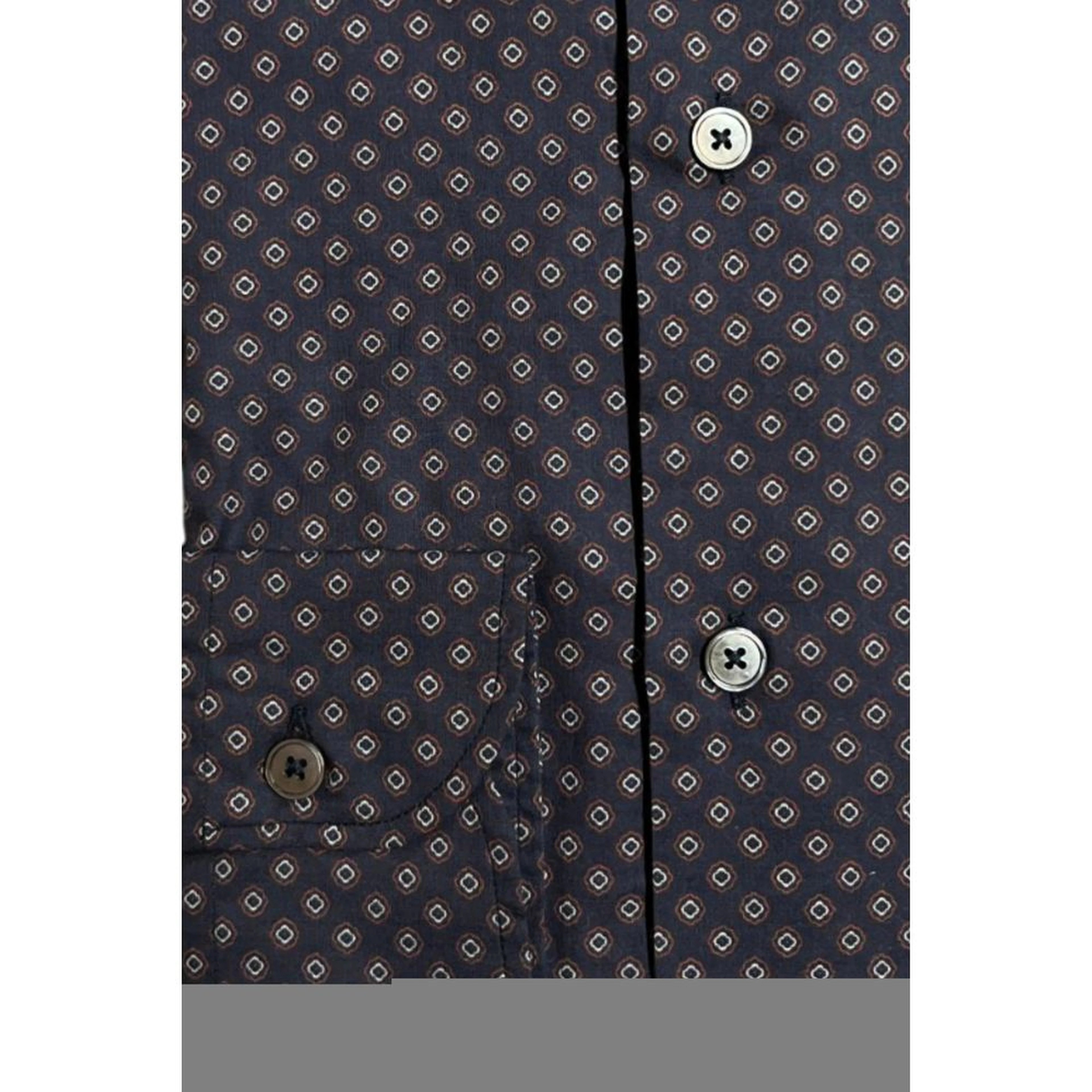 Blue Cotton Men's Slim Fit Shirt