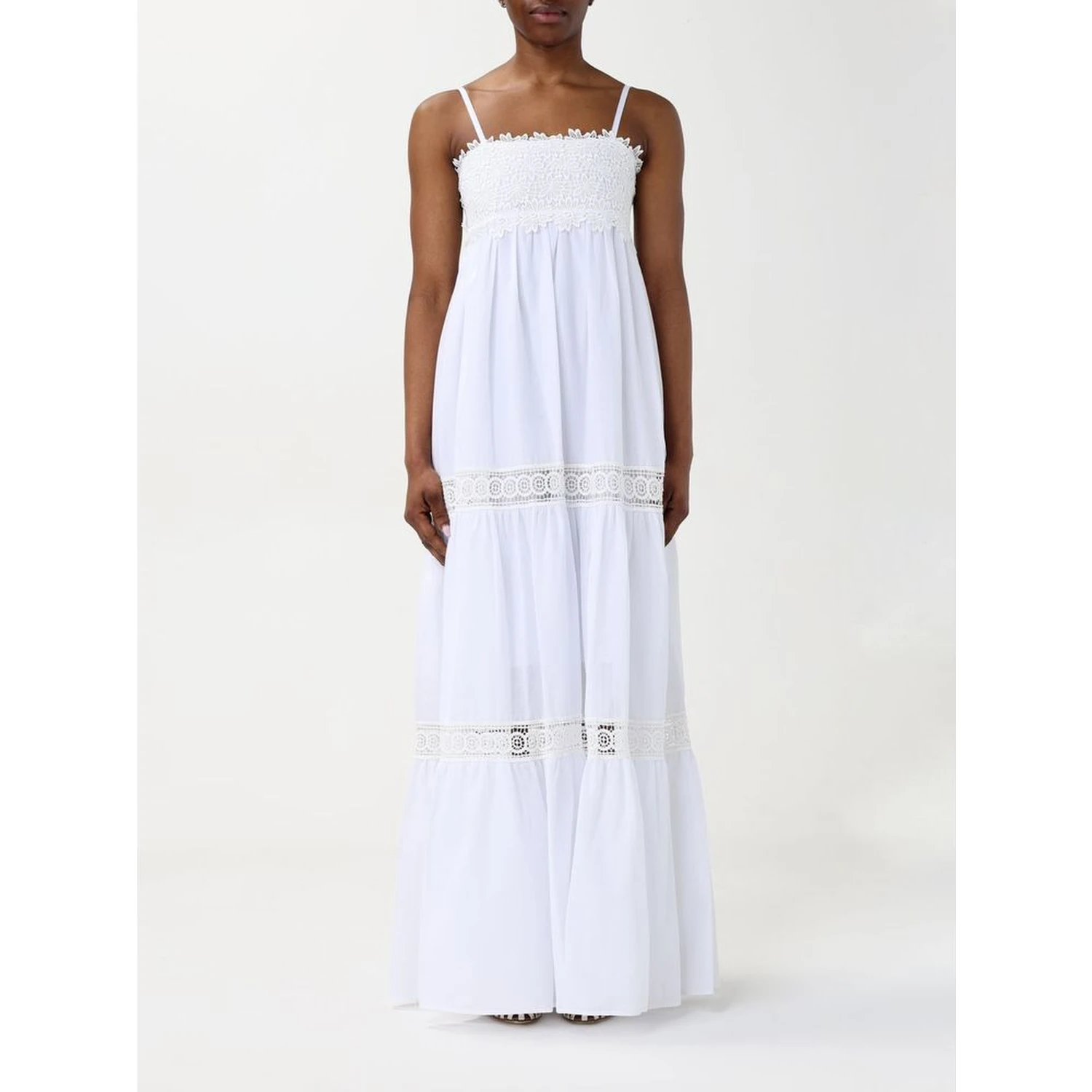 White Cotton Casual Dress
