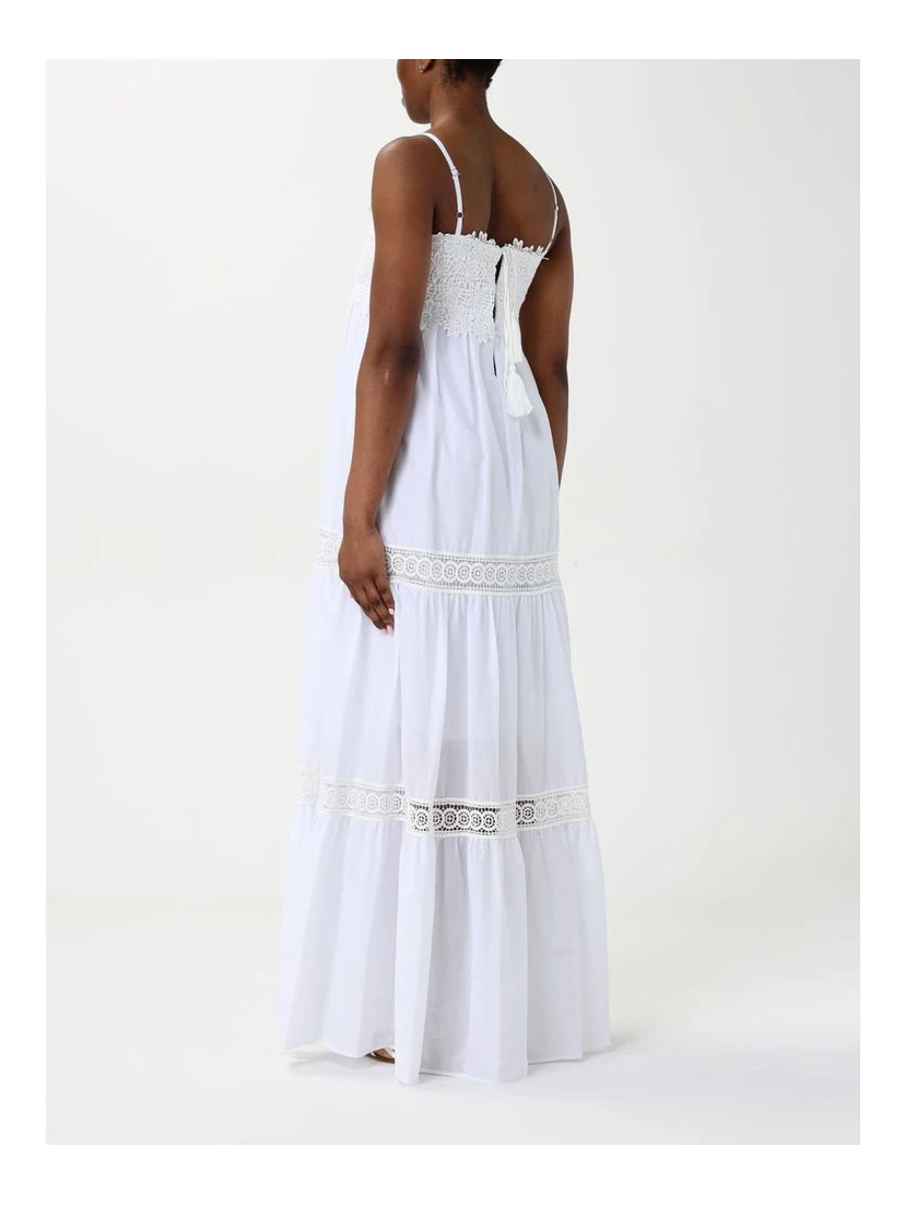 White Cotton Casual Dress