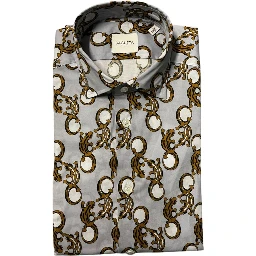 Multicolor Cotton Men Shirt