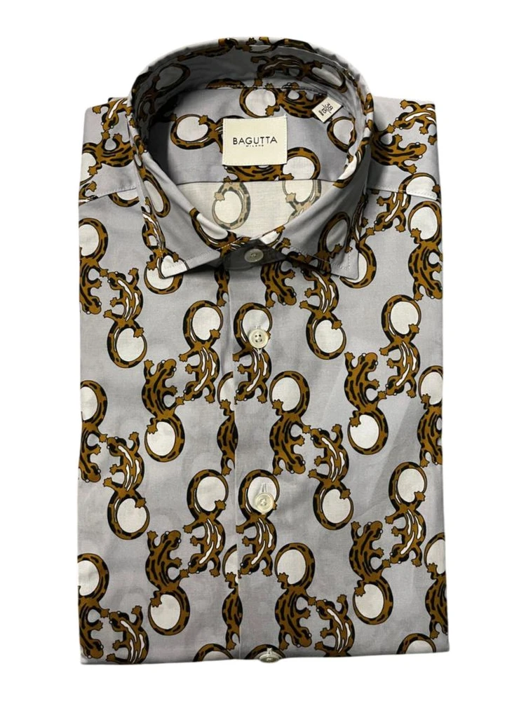 Multicolor Cotton Men Shirt