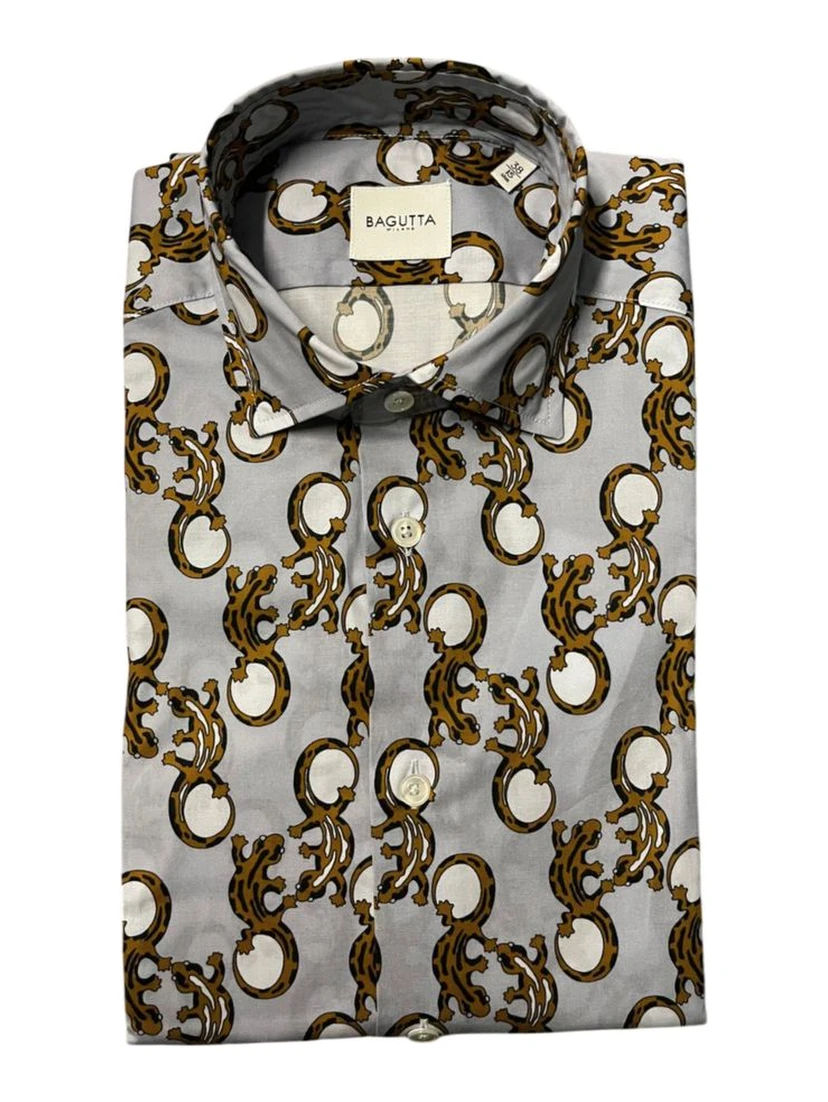 Multicolor Cotton Men Shirt