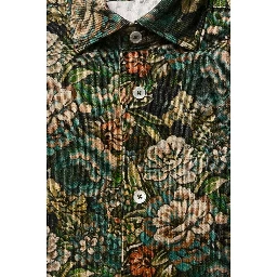 Multicolor Cotton Men Shirt