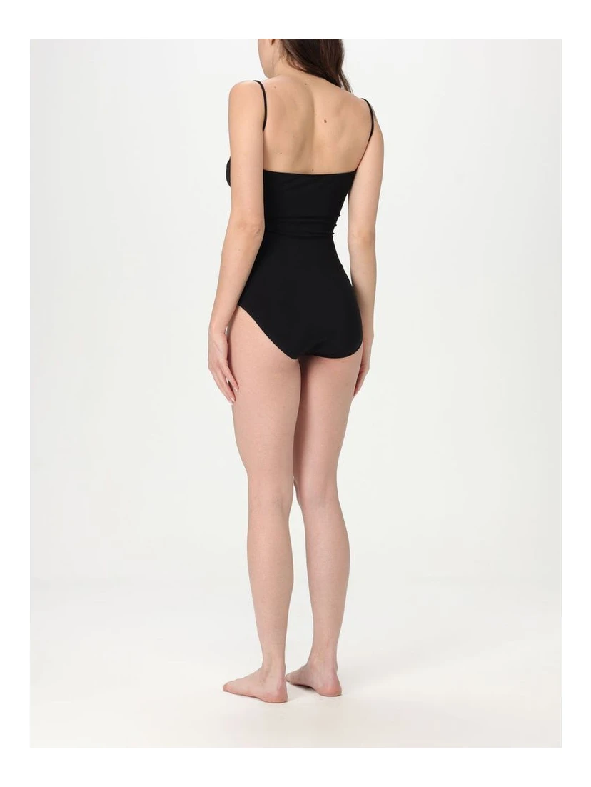 Black Nylon One-Piece Swimsuit