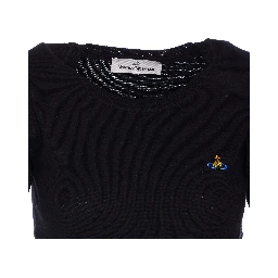 Bea Orb-embroidered knitted top