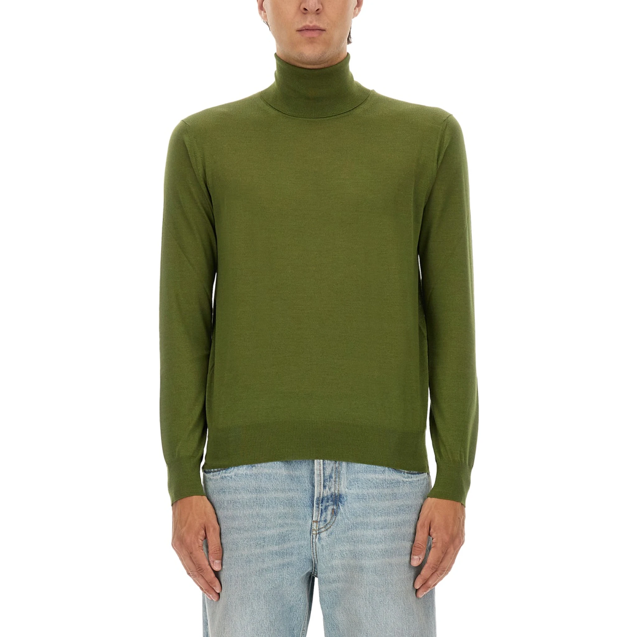 CASHMERE, WOOL AND SILK TURTLENECK
