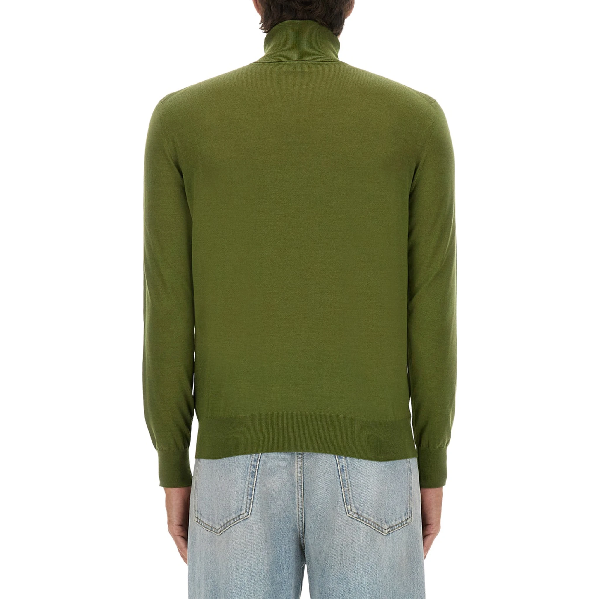 CASHMERE, WOOL AND SILK TURTLENECK