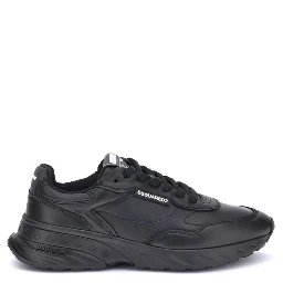 Black Calf Leather Bos Taurus Athletic Sneakers