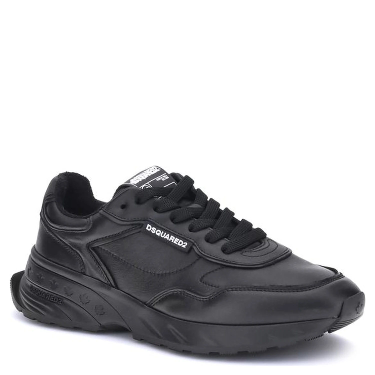 Black Calf Leather Bos Taurus Athletic Sneakers