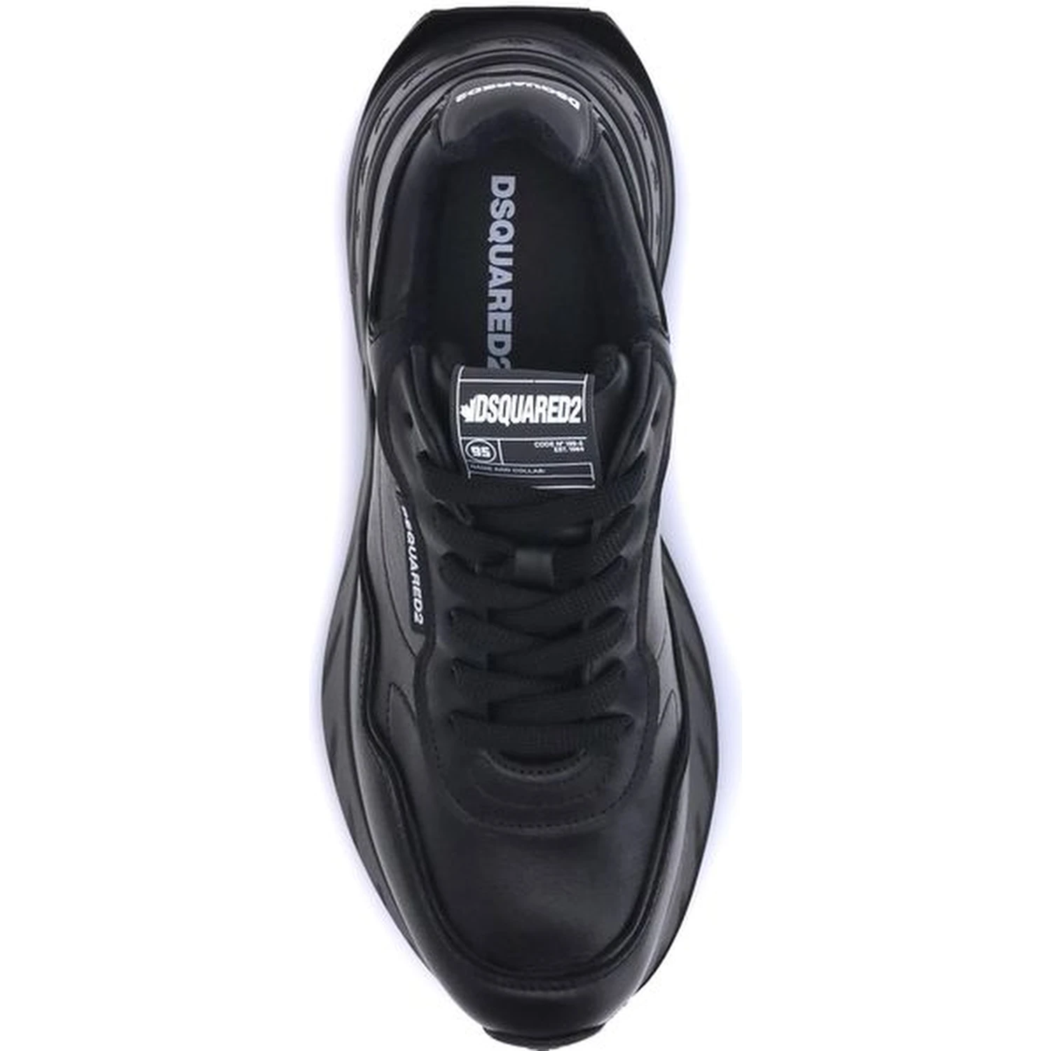 Black Calf Leather Bos Taurus Athletic Sneakers