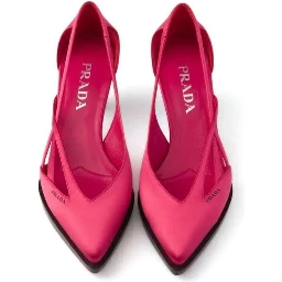 Multicolor Silk Mid Heel Pumps