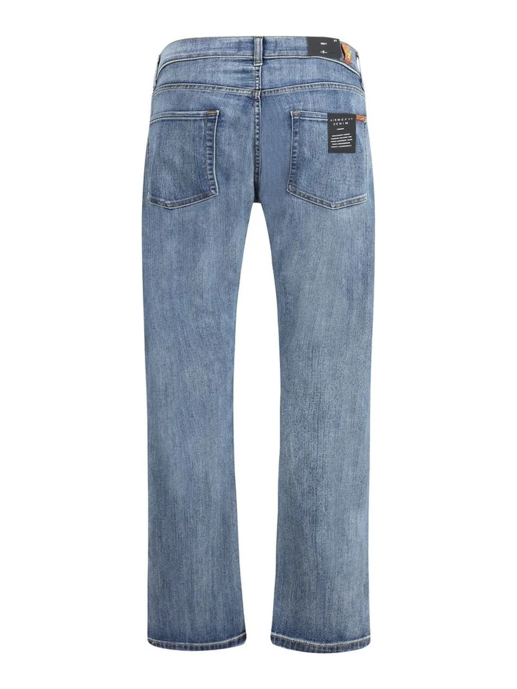 Blue Cotton Straight-Leg Jeans alternative