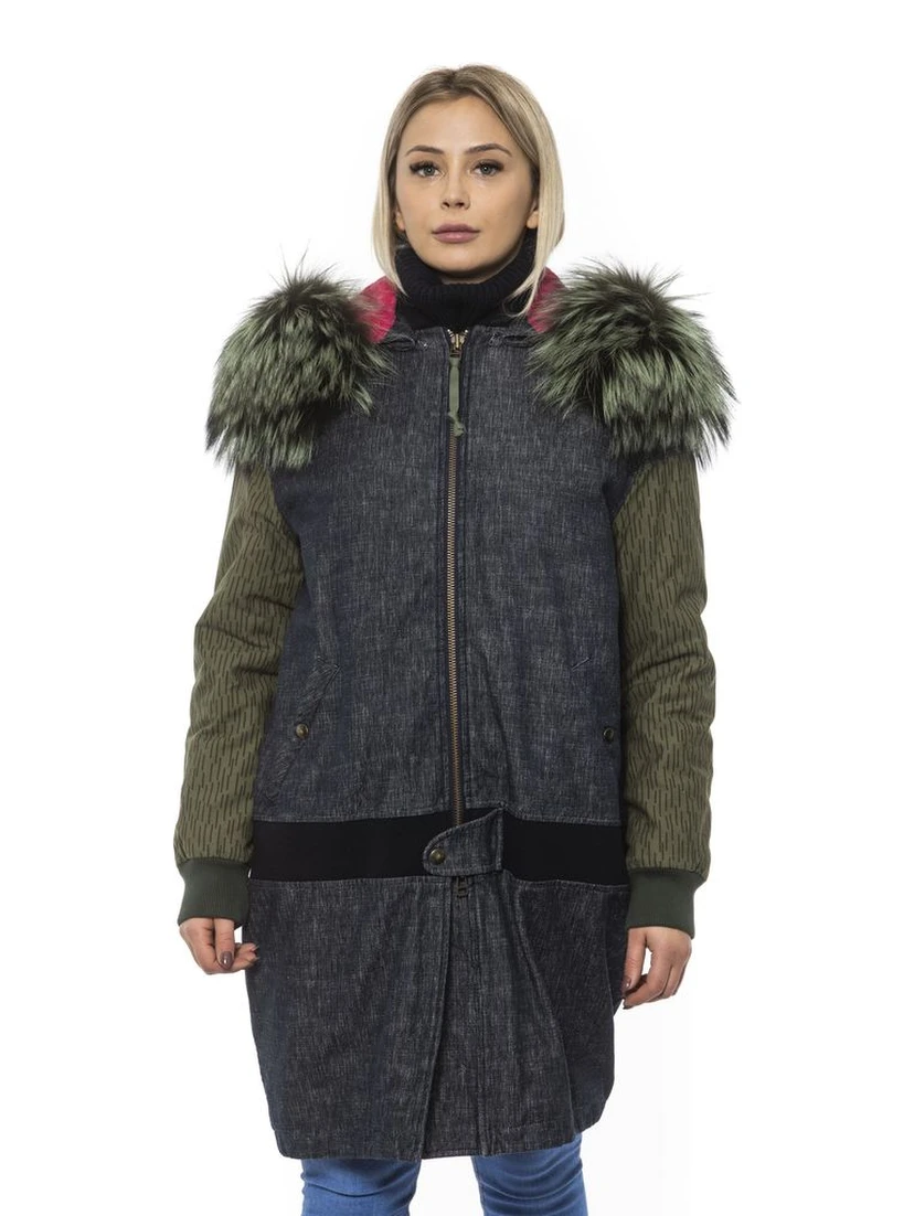 Gray Leather Women Bomber Jacket