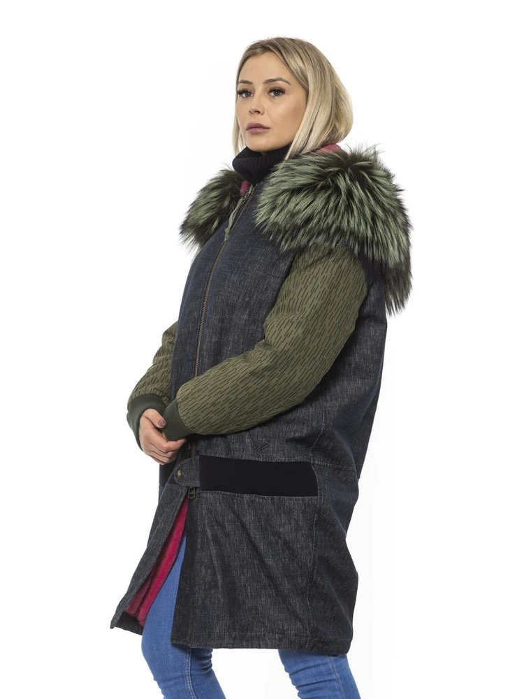 Gray Leather Women Bomber Jacket alternative