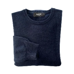 Blue Cashmere Men Sweater