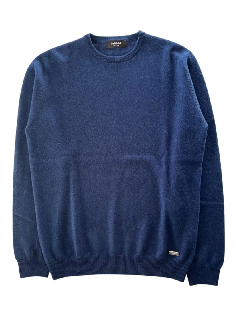 Blue Cashmere Men Sweater