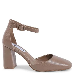 Beige Artificial Leather High Heel Pumps