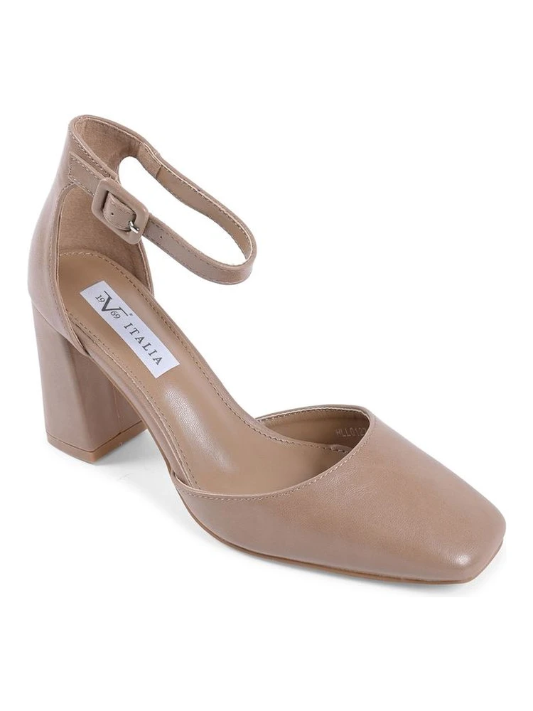 Beige Artificial Leather High Heel Pumps alternative