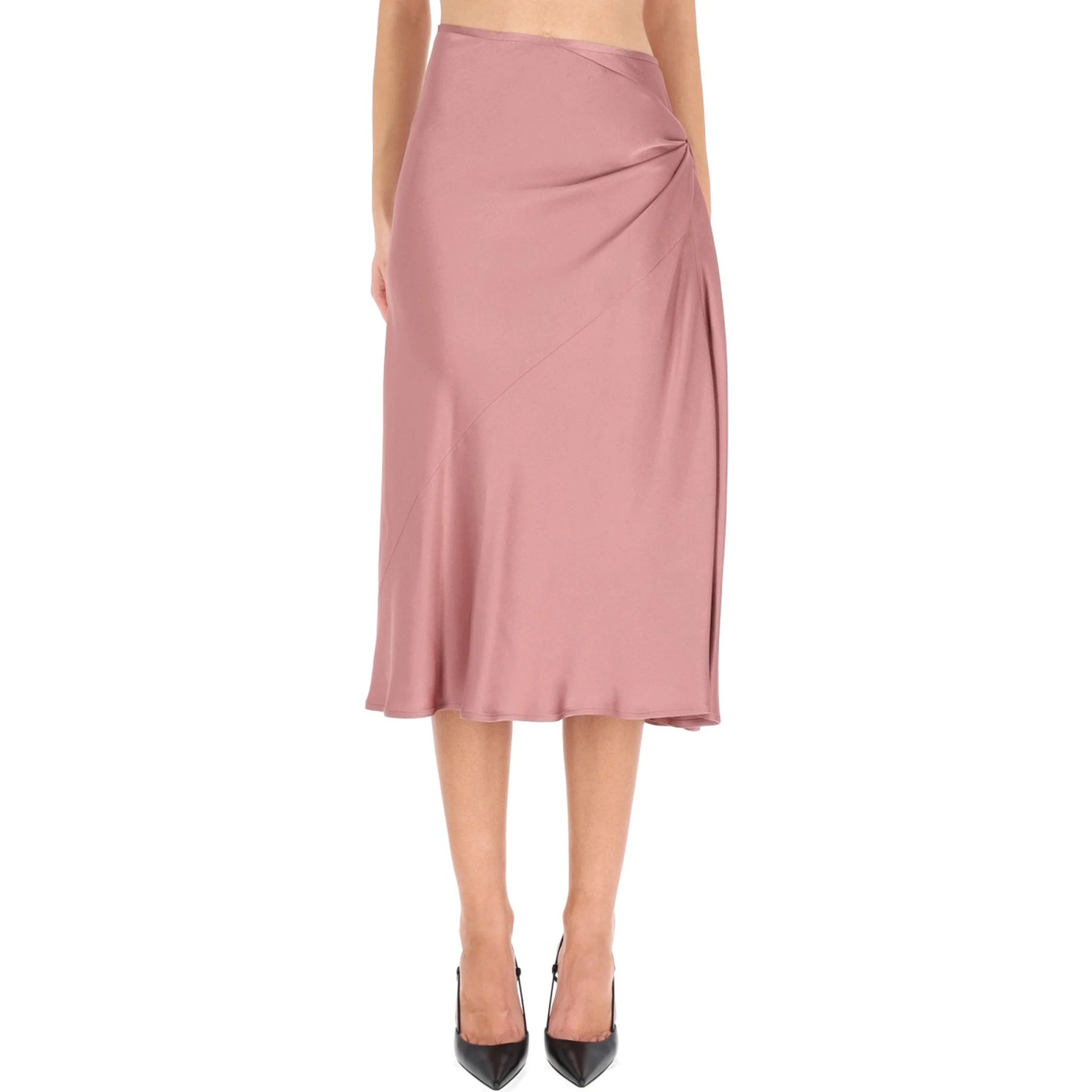 DRAPED MIDI SKIRT