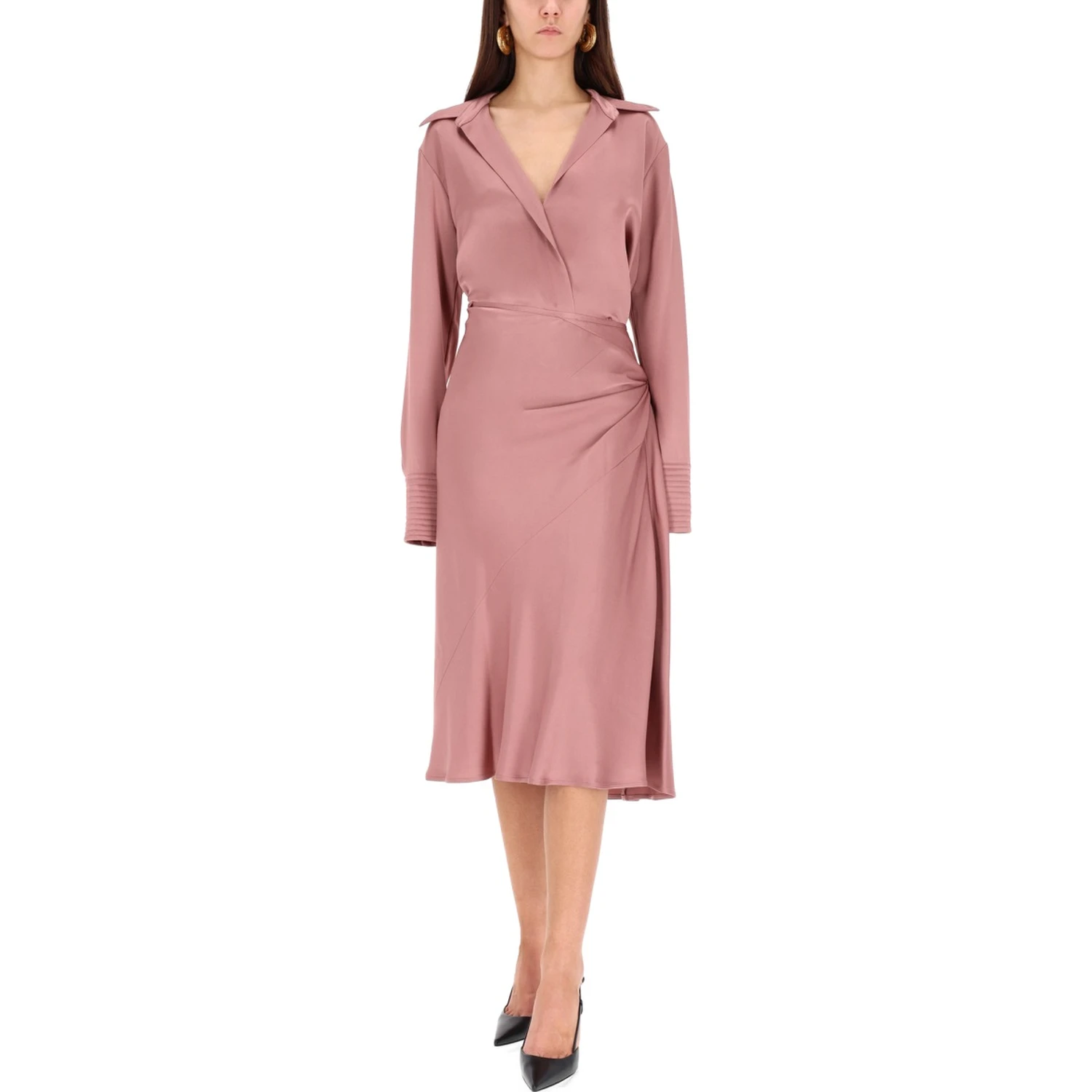 DRAPED MIDI SKIRT