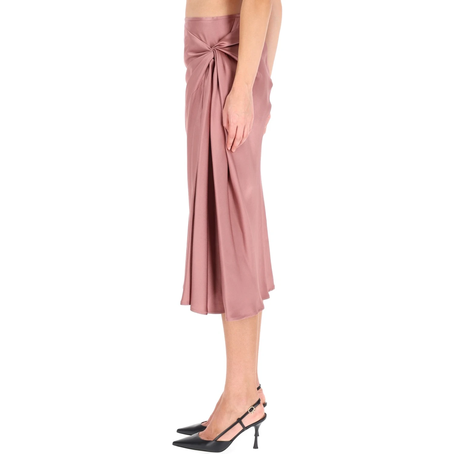 DRAPED MIDI SKIRT