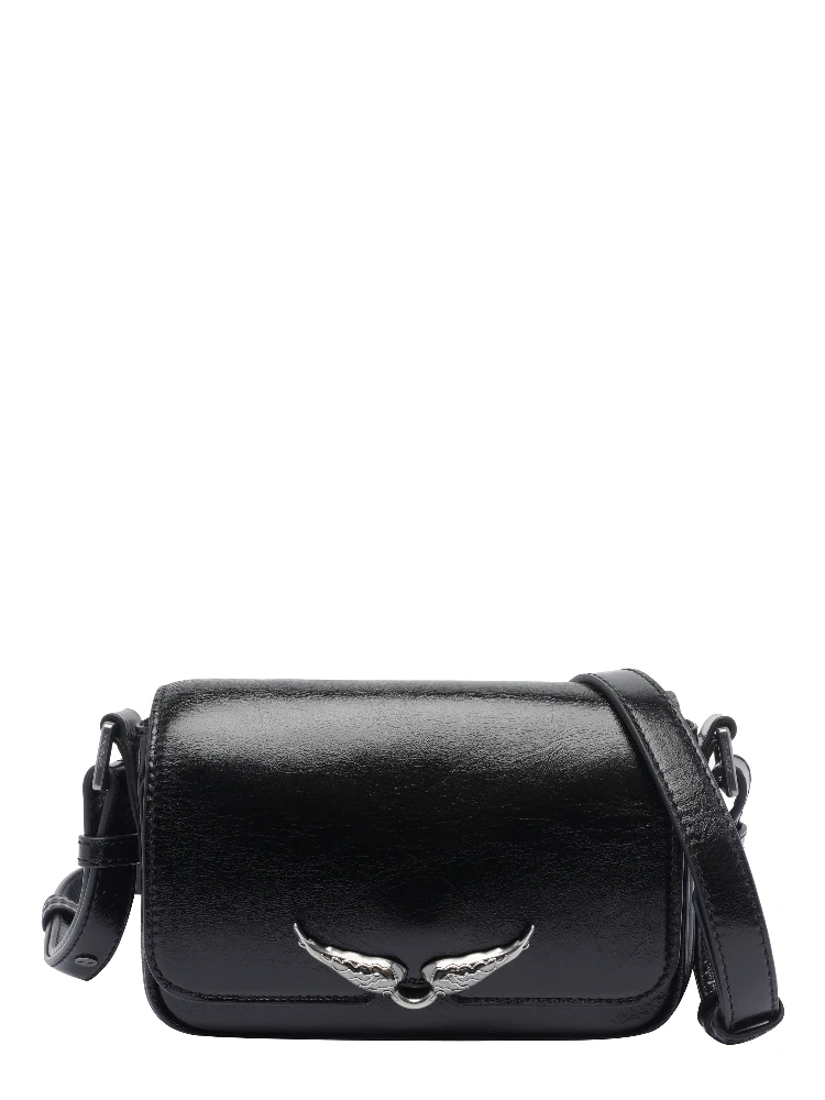 Womens Le Zazi Vintage Patent-leather Shoulder Bag Black